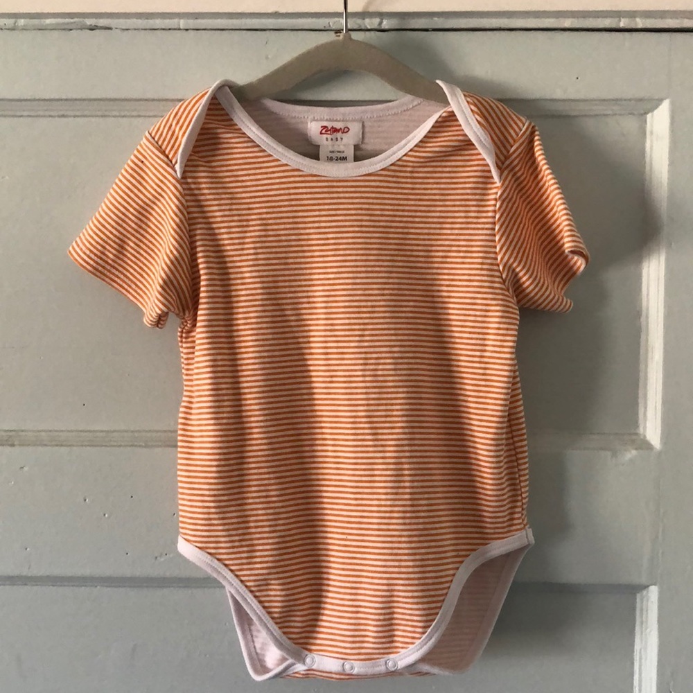 Zutano Short Sleeve Striped Onesie 18-24 Months